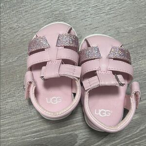 UGG Kids Glittery Pink Sandals